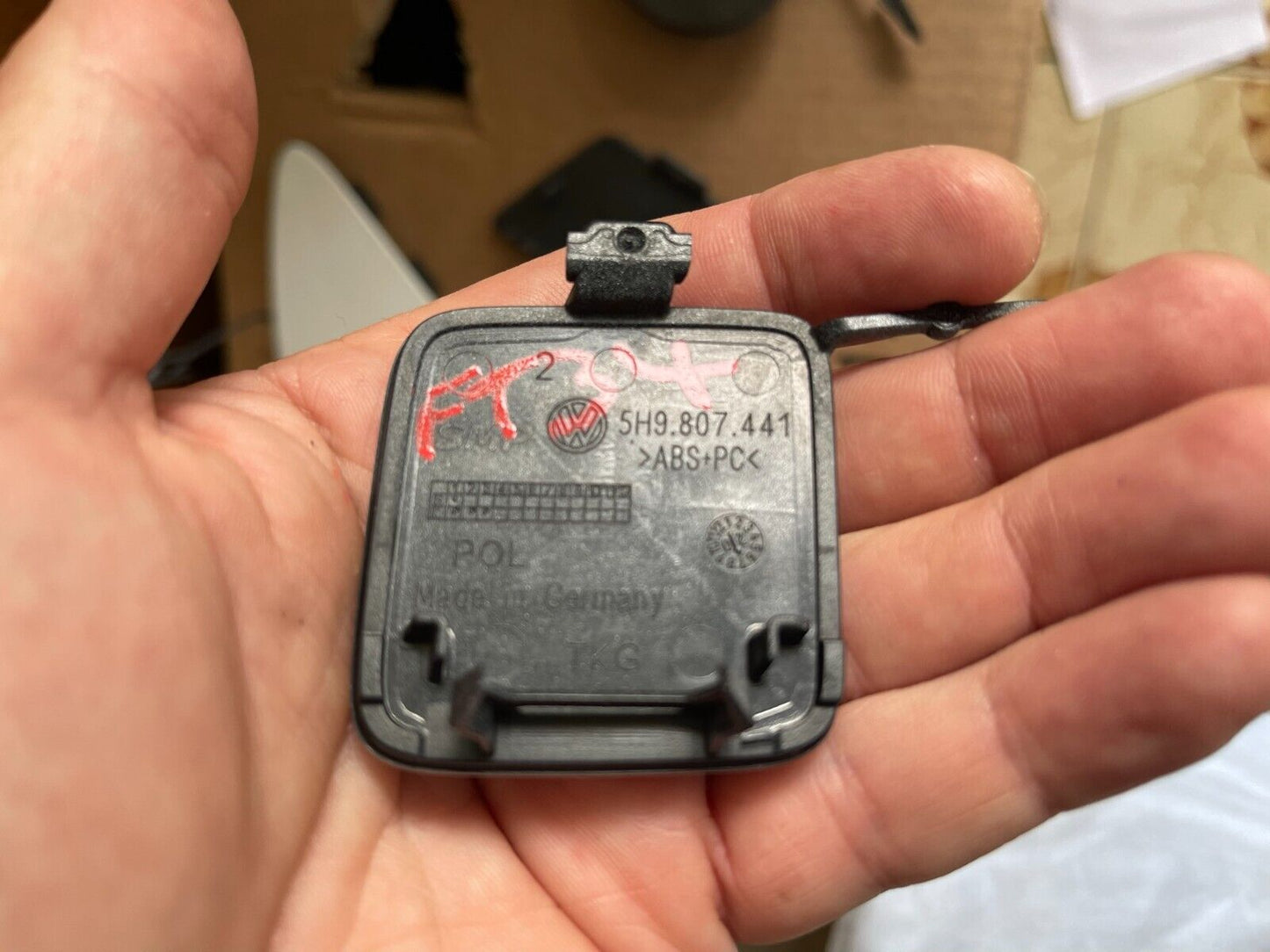 VW Golf Rear Bumper Tow Cover 5H9807441 Genuine FT34