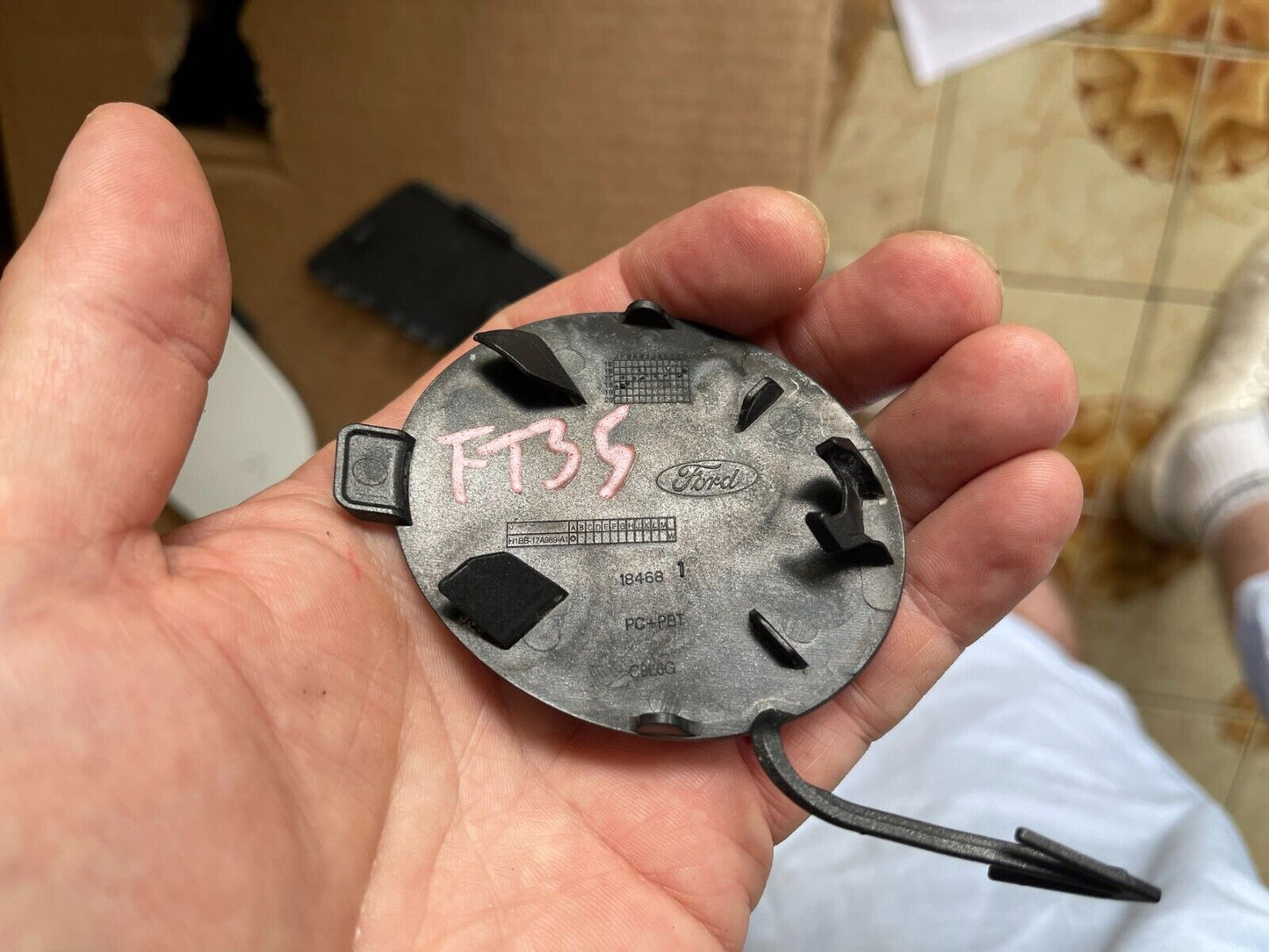 Ford Fiesta Front Bumper Tow Cover H1BB17A989 Genuine FT35