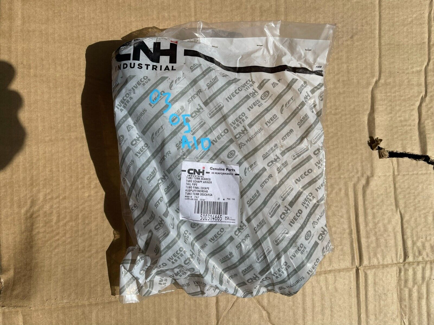 GENUINE CNH EXHAUST PIPE 5 0031 4665 OE IVECO 500314665 NEW !NO CHINA FAKE!