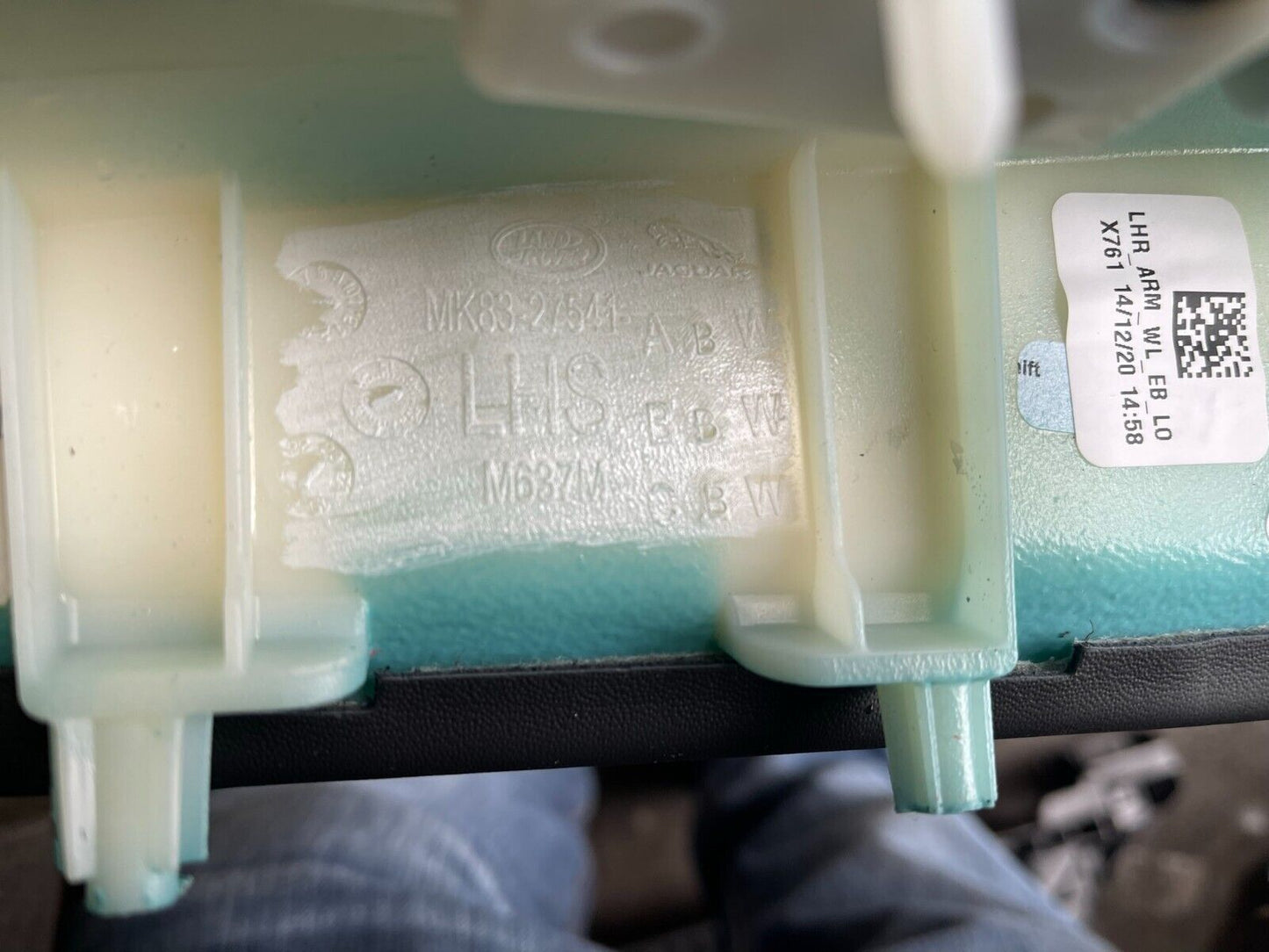 2020 JAGUAR F PACE X761 LEFT HAND REAR ARMREST MK83-27541-ABW