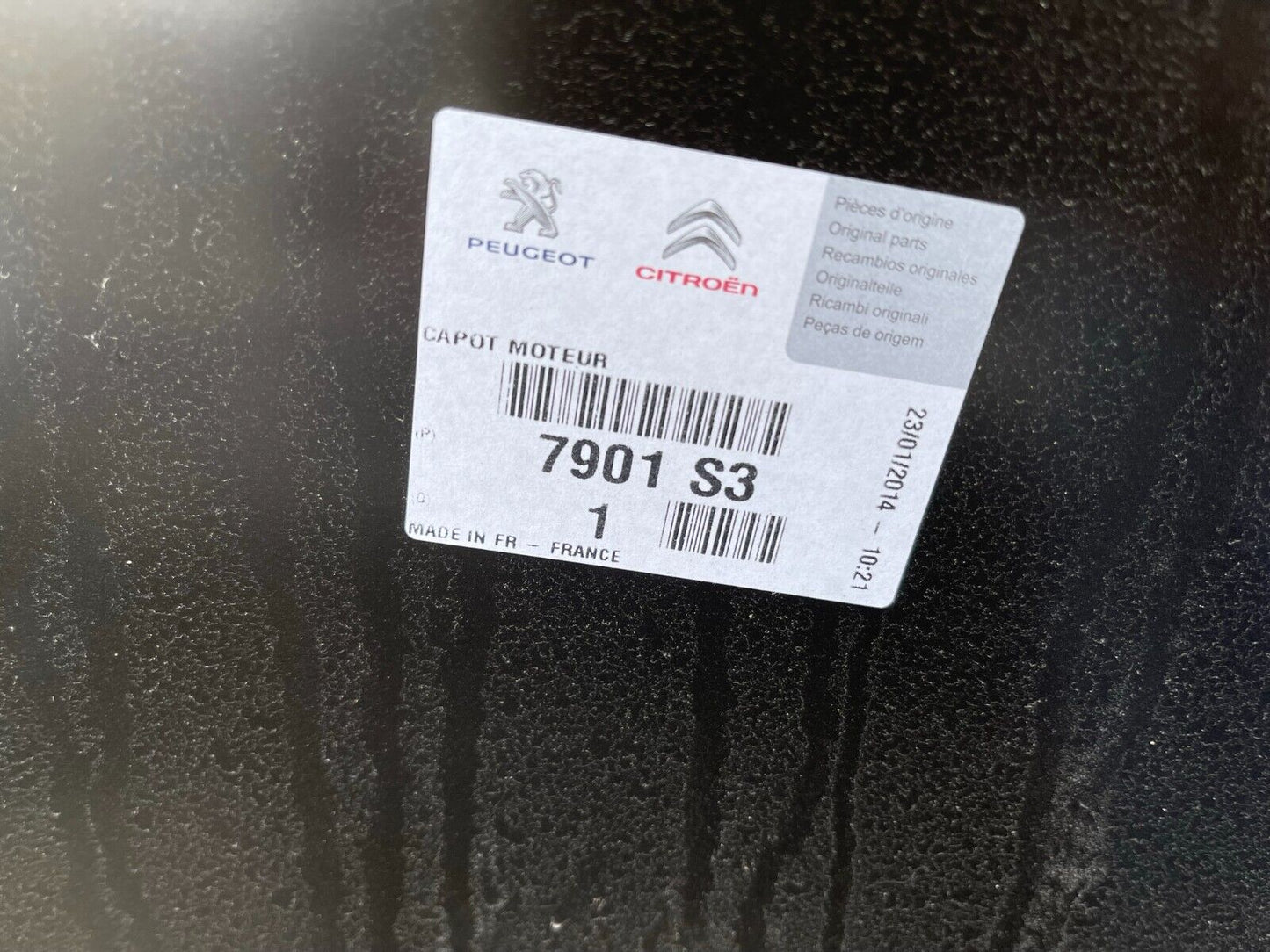 NEW PEUGEOT 508 W23 BONNET HOOD 7901S3 GENUINE DAMAGED STOCK