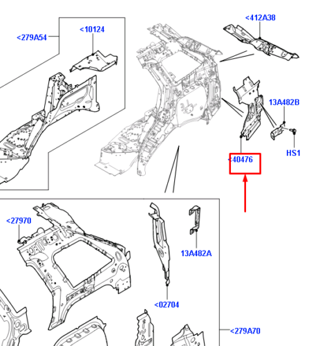 LR RANGE ROVER SPORT II L494 Rear Right Quarter Panel LR045585 NEW GENUINE
