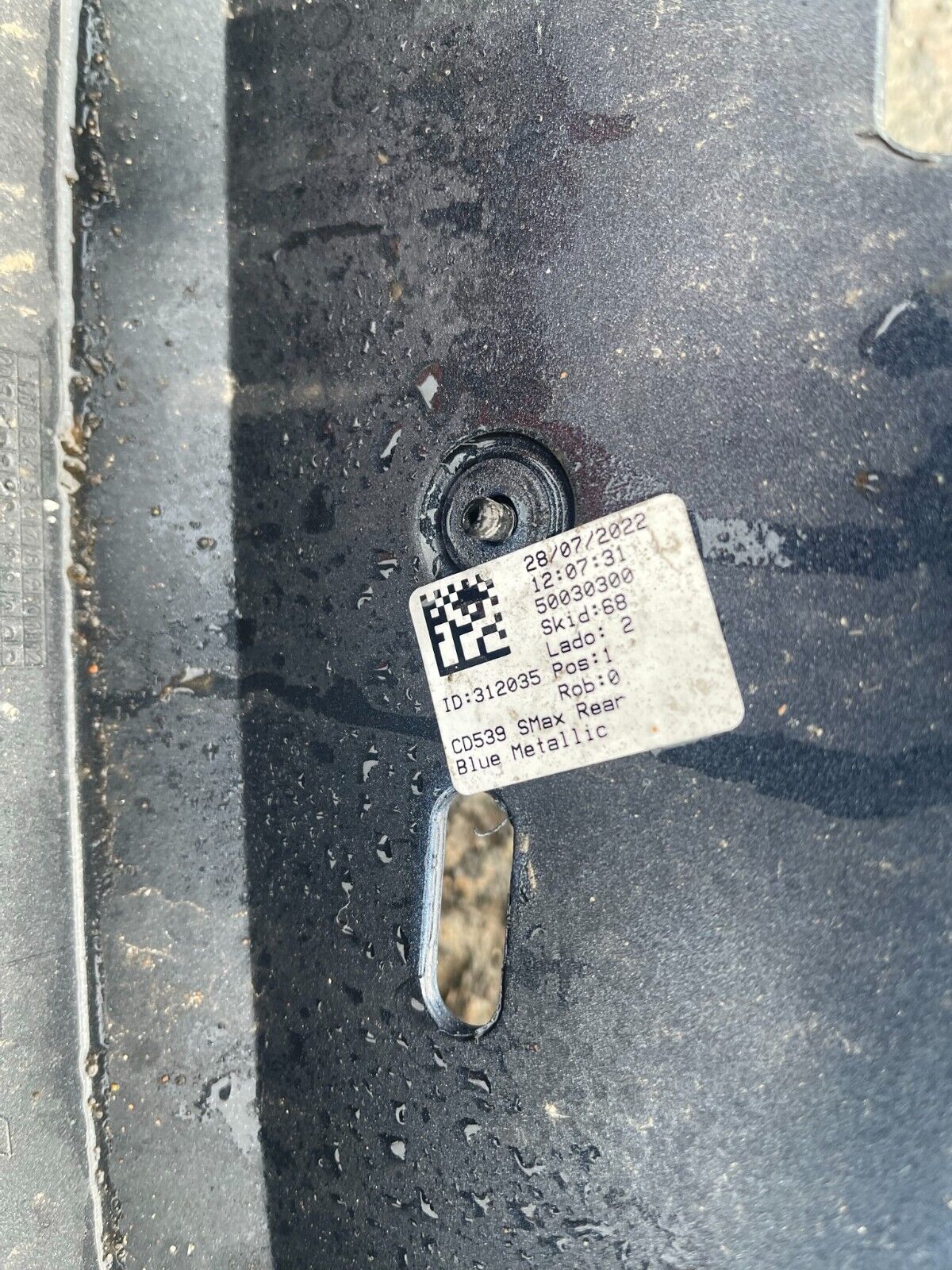 FORD S-MAX TITANIUM 2015-2017 SILVER REAR BUMPER GENUINE PDC EM2B-17F001