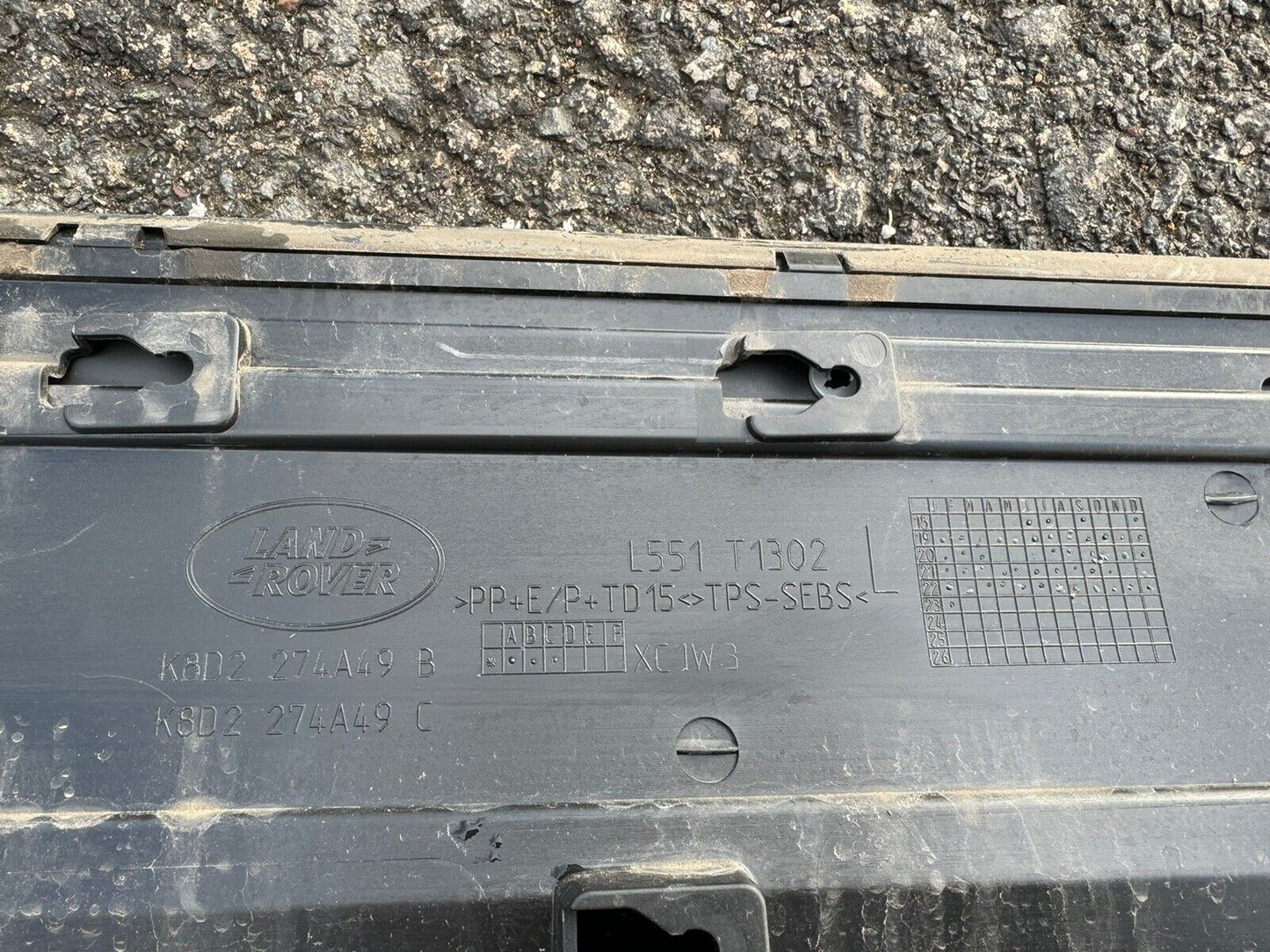 Range Rover Evoque L551 Door Moulding K8D221065C L551T1302