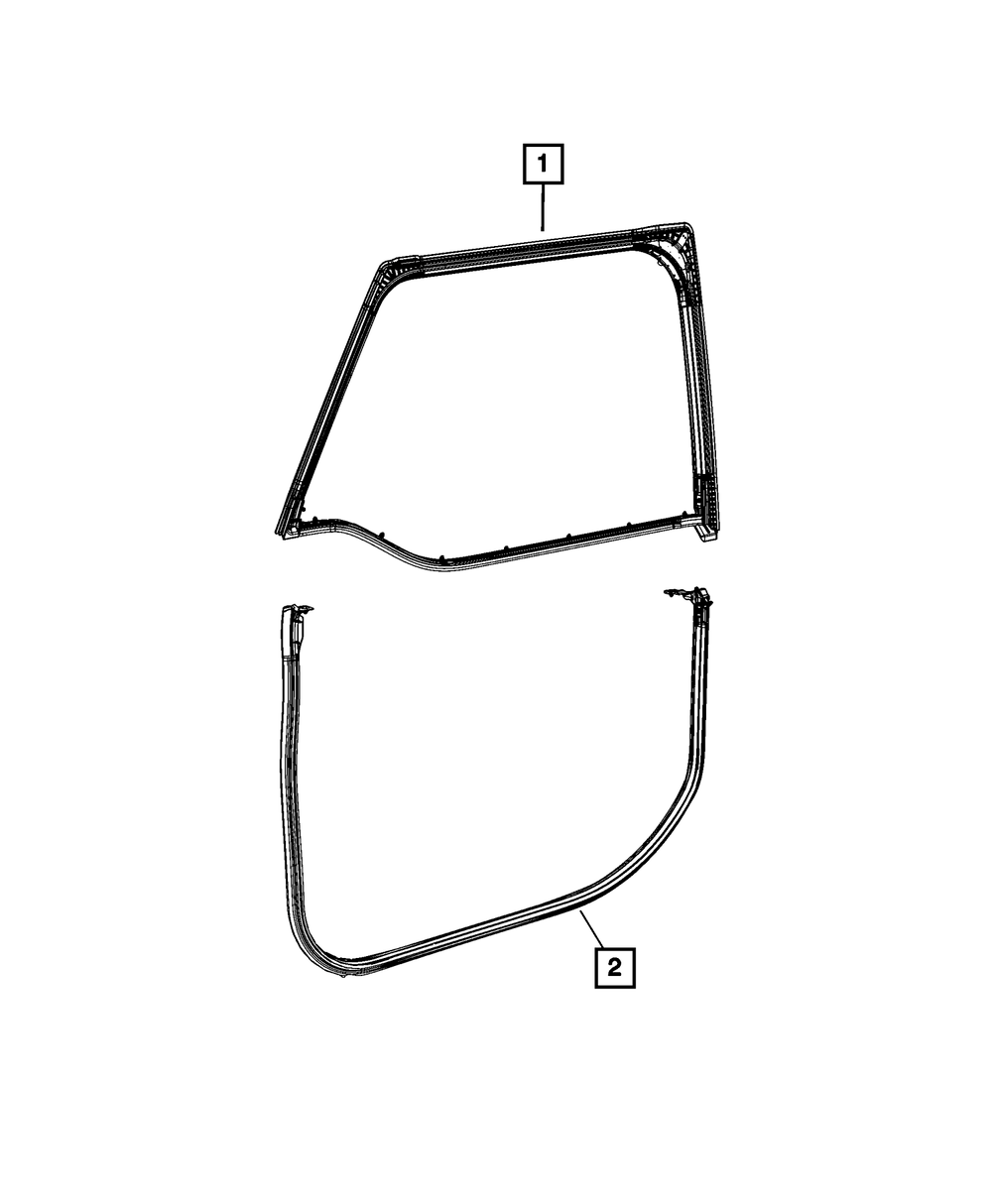 JEEP Door To Body Weatherseal, Right - Mopar (68271732AA)