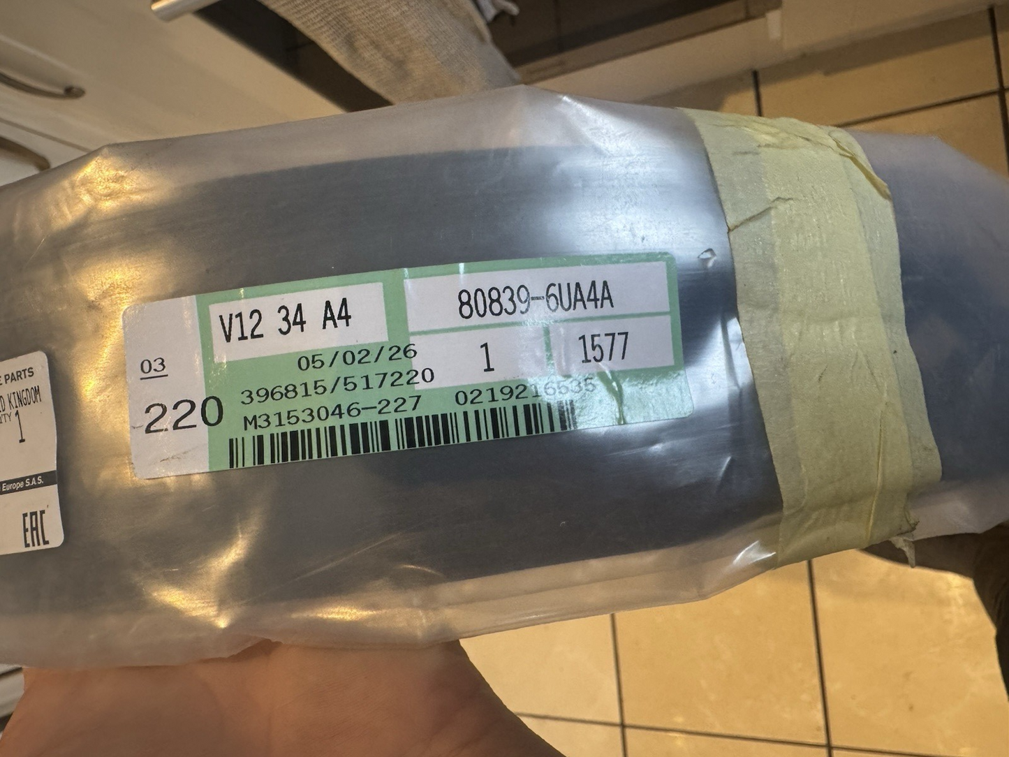 2023 Nissan Qashqai J12 Left Nearside sill seal rubber 808396UA4A