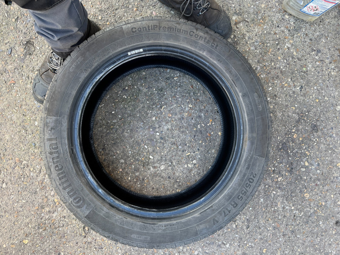 CONTINENTAL 205 55 17 (91V) TYRE CONTI PREMIUM CONTACT 5 6MM TREAD 2055517