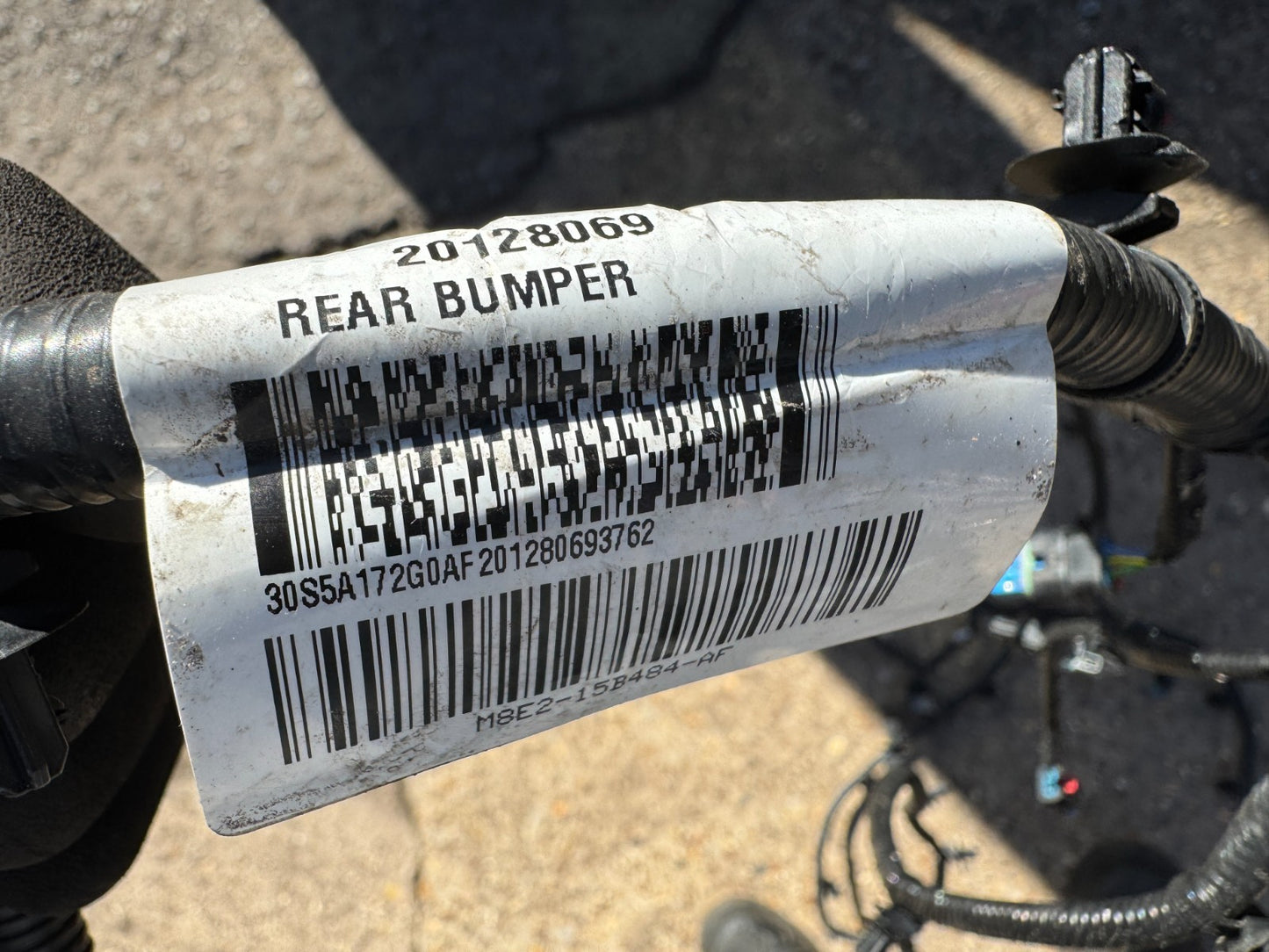 2025 LAND ROVER RANGE ROVER WIRING LOOM FOR REAR BUMPER PARKING SENSORS