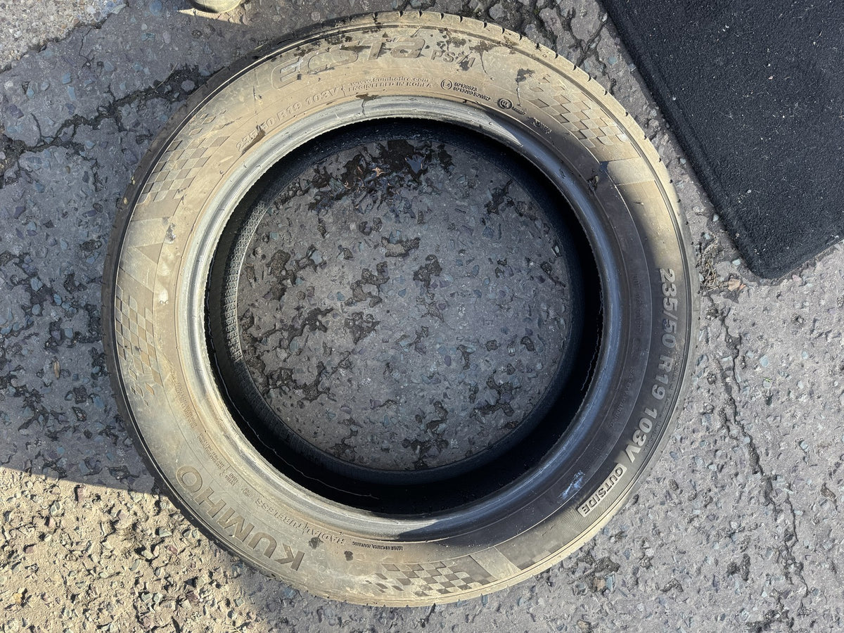 235 50 19 Kumho Ecsta PS71 103V XL 235/50R19 Tyre 6.8mm No Repairs 2025