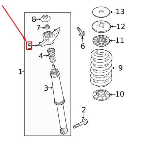 OEM VOLVO XC40 REAR UPPER LEFT SHOCK MOUNT 31476913 GENUINE