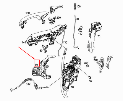 MERCEDES-BENZ GLC X253 Front Right Door Lock Bracket A2537230414 NEW GENUINE