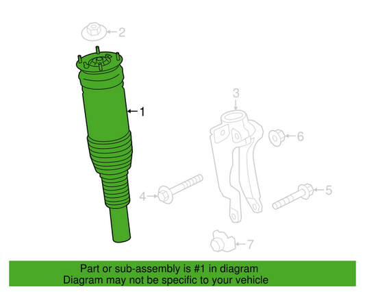 Jambe de suspension authentique pour Land Rover Discovery 2021-2023 LR142070.