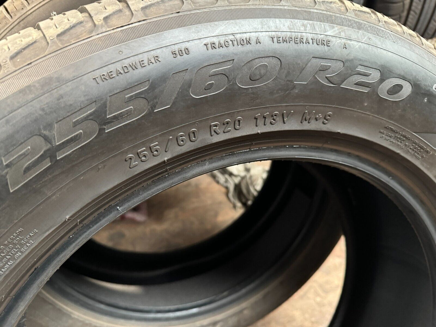 1 to 4, 255 60 20, PIRELLI SCORPION ZERO ALL SEASON, LR, 7 MM TREAD, LATE 2023