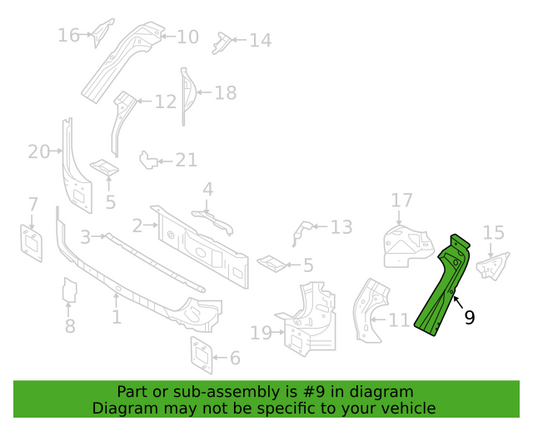 Volvo XC40 Quarter Panel Gutter (Right, Rear) 31675594 2019 - 2024 NEW GENUINE