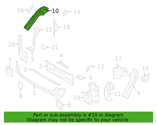 Volvo XC40 Quarter Panel Gutter (Left, Rear) - 31675593 NEW GENUINE 2019 to 2024