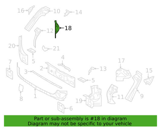 GENUINE VOLVO XC40 19-2023 REAR LEFT SIDE TAILLIGHT BRACKET BODY PANEL 31675586