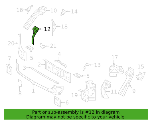 Véritable Volvo XC40 Quarter Panel Gouttière (Gauche, Arrière, Inférieur) 31675595 NOUVEAU