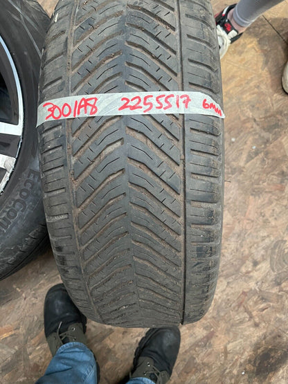 1x TYRE KORMORAN 225/55 R17 101W ALL SEASONS 6 MM DOT0123