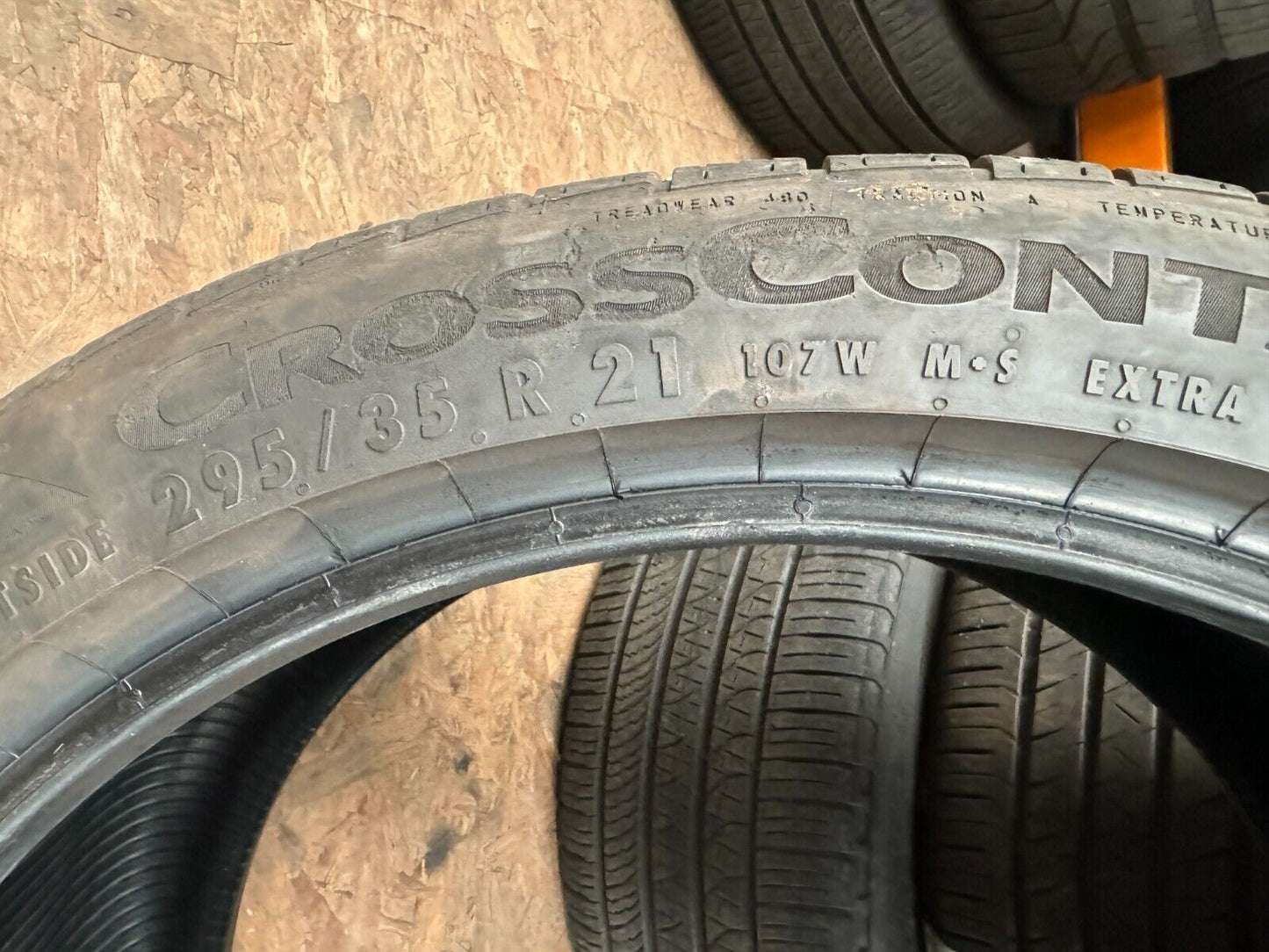 1x Continental 295 35 21 107W Cross Contact RX tyre 7mm! NEXT DAY DELIVERY