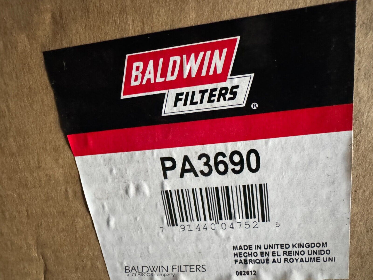 Baldwin Air Filter PA3690, 1062501M91, 38207906 Massey Ferguson