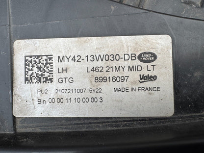 LAND ROVER DISCOVERY 5 L462 LEFT LED HEADLIGHT 2021-ON MY4213W030DB DAMAGED
