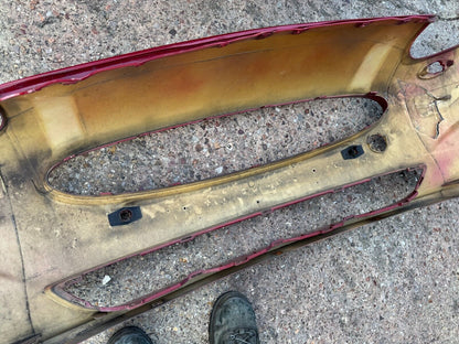 Genuine Jaguar XKR front bumper PDC holes - P/N BW83-17C831-ACW DAMAGED