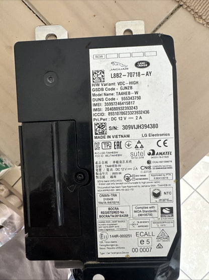 2023 LAND ROVER DEFENDER/ipace/evoque Etc TELEMATICS CONTROL MODULE L8B270718AY