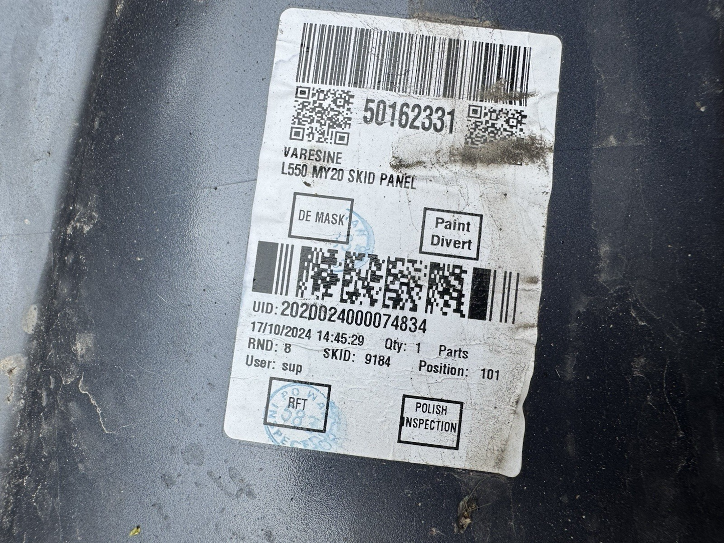 Land Rover Discovery Sport L550 Front Skid Plate Genuine LK72-17F011-CBW 2019on