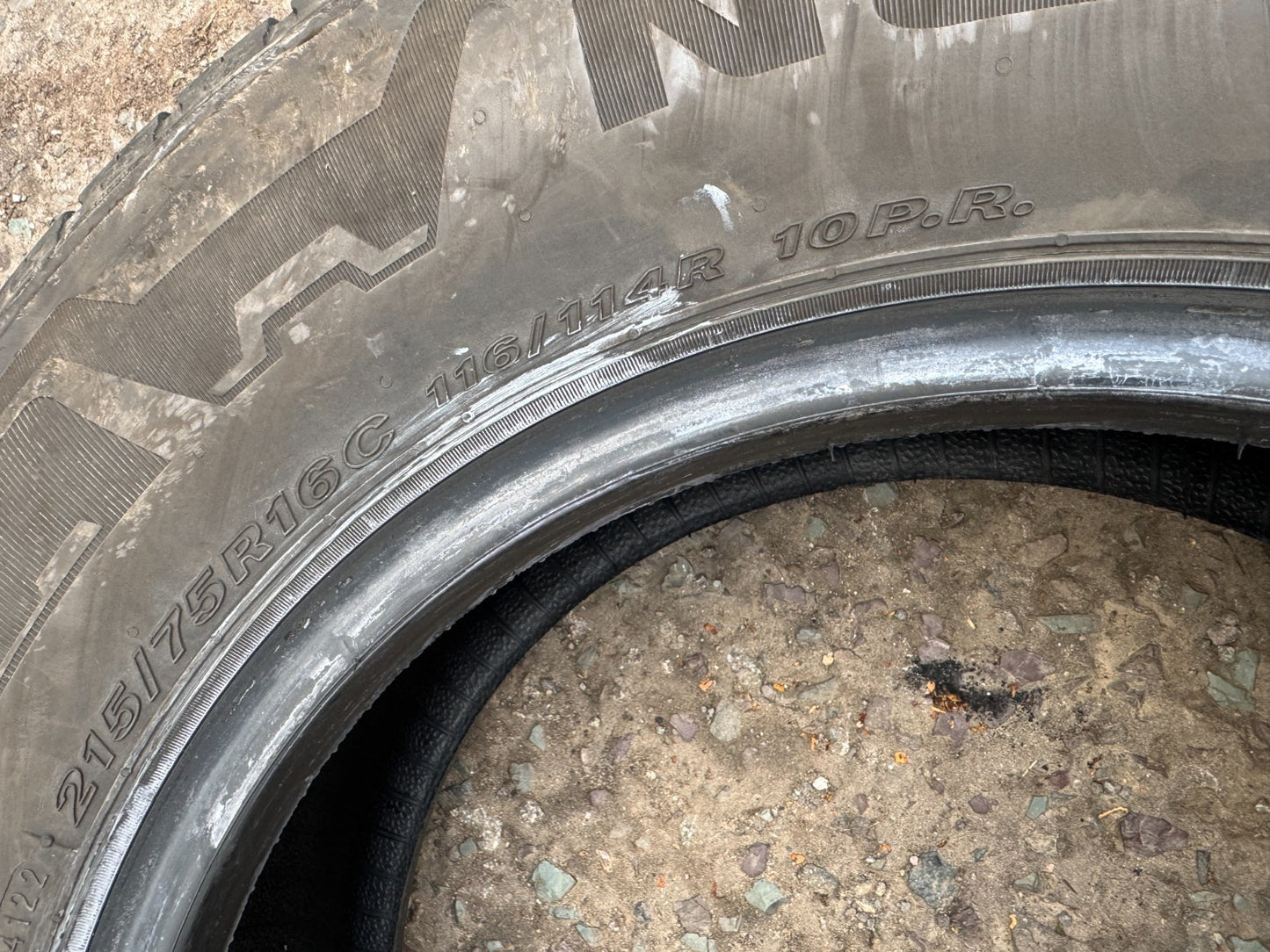 1x 215/75r16c 116/114R Nexen Roadian CTX 2157516 7.5mm tread no repairs