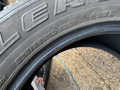 1x 265/55r19 109V Bridgestone Dueler A/T 693 III M+S 265 55 19 2655519 Free P&P