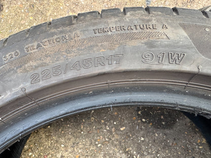 1 X Bridgestone Turanza 6 ENLITEN 5.5-6mm Tread 225/45R17 91W 225 45 17