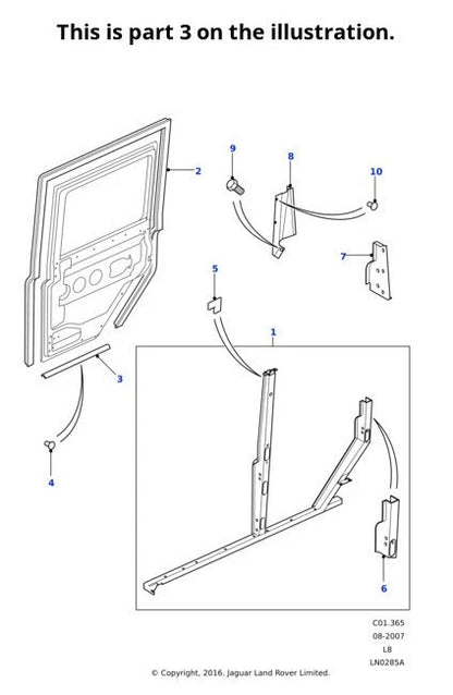 NEW Land Rover Genuine Seal Rear Door Sill Fits Defender 2007-Onwards LR029307