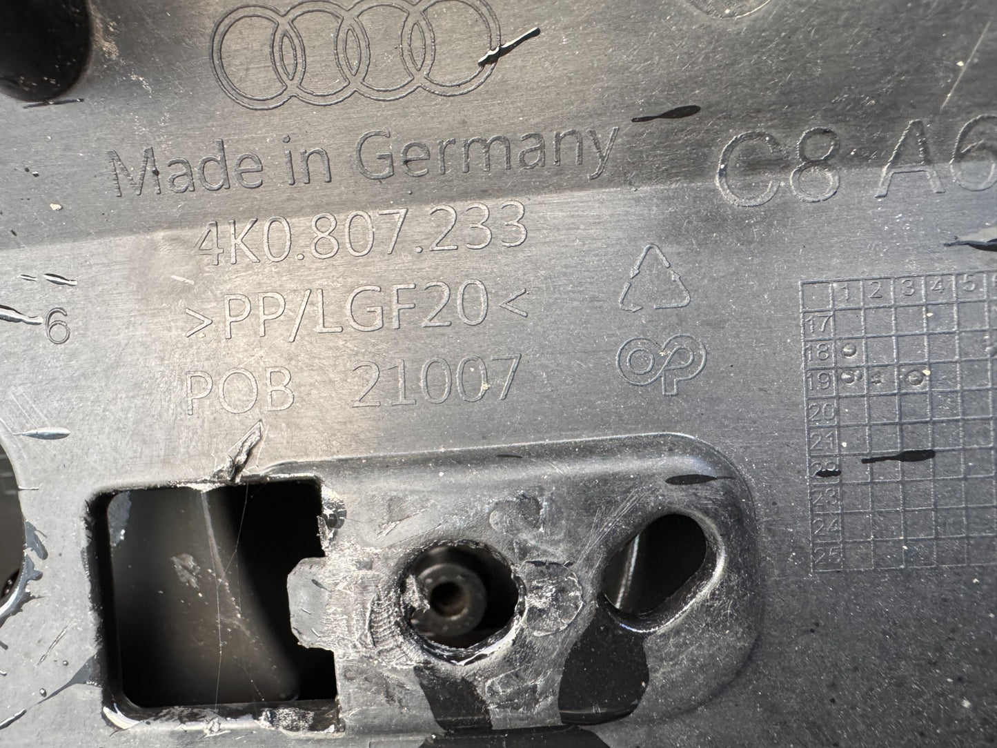 Audi A6 2018 onwards Front Bumper & Grill & Various Support Brackets