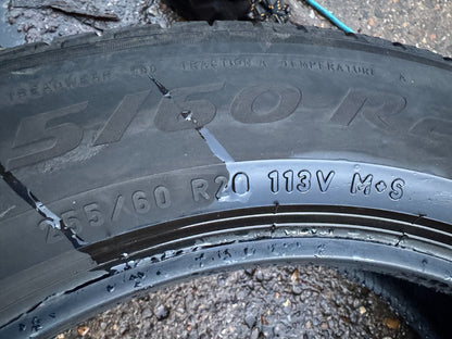 255/60/R20 113V M+S PIRELLI SCORPION ZERO ALL SEASON LR SINGLE TYRE 6.5MM TREAD