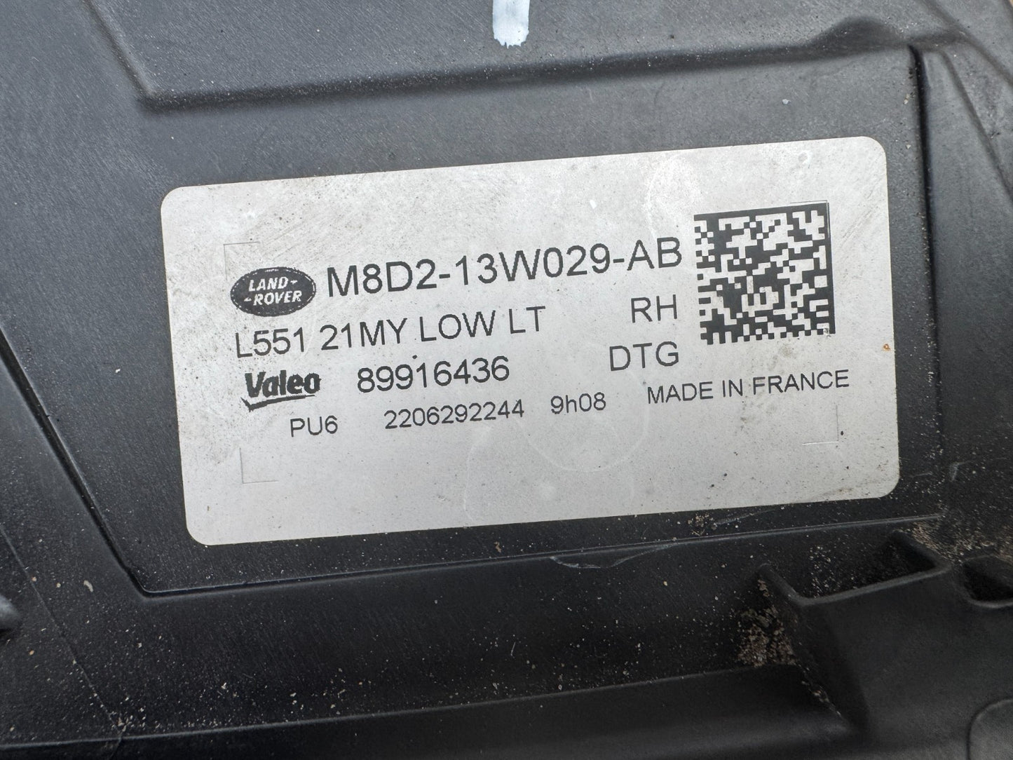 19-ON RANGE ROVER EVOQUE L551 FRONT RIGHT LOW LT HEADLIGHT M8D213W029AB DAMAGED