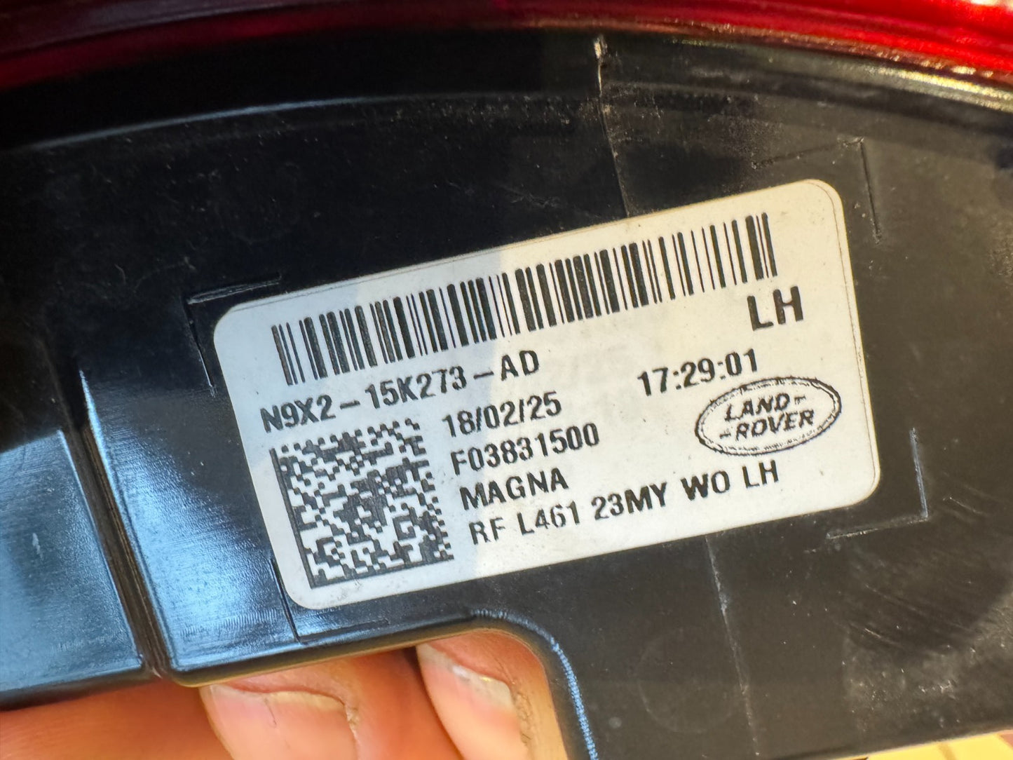 2025 LAND ROVER RANGE ROVER SPORT L461 Rear LEFT Fog Light N9X2-15K273-A