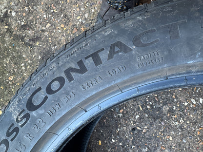 275 45 22 CONTINENTAL CROSSCONTACT RX 115W M+S LR 6.5mm NO REPAIRS (4 available)