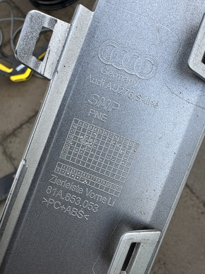 GENUINE AUDI Q2 FRONT BUMPER LOWER SIDE GRILL TRIM LEFT N/S SELENITE SILVER