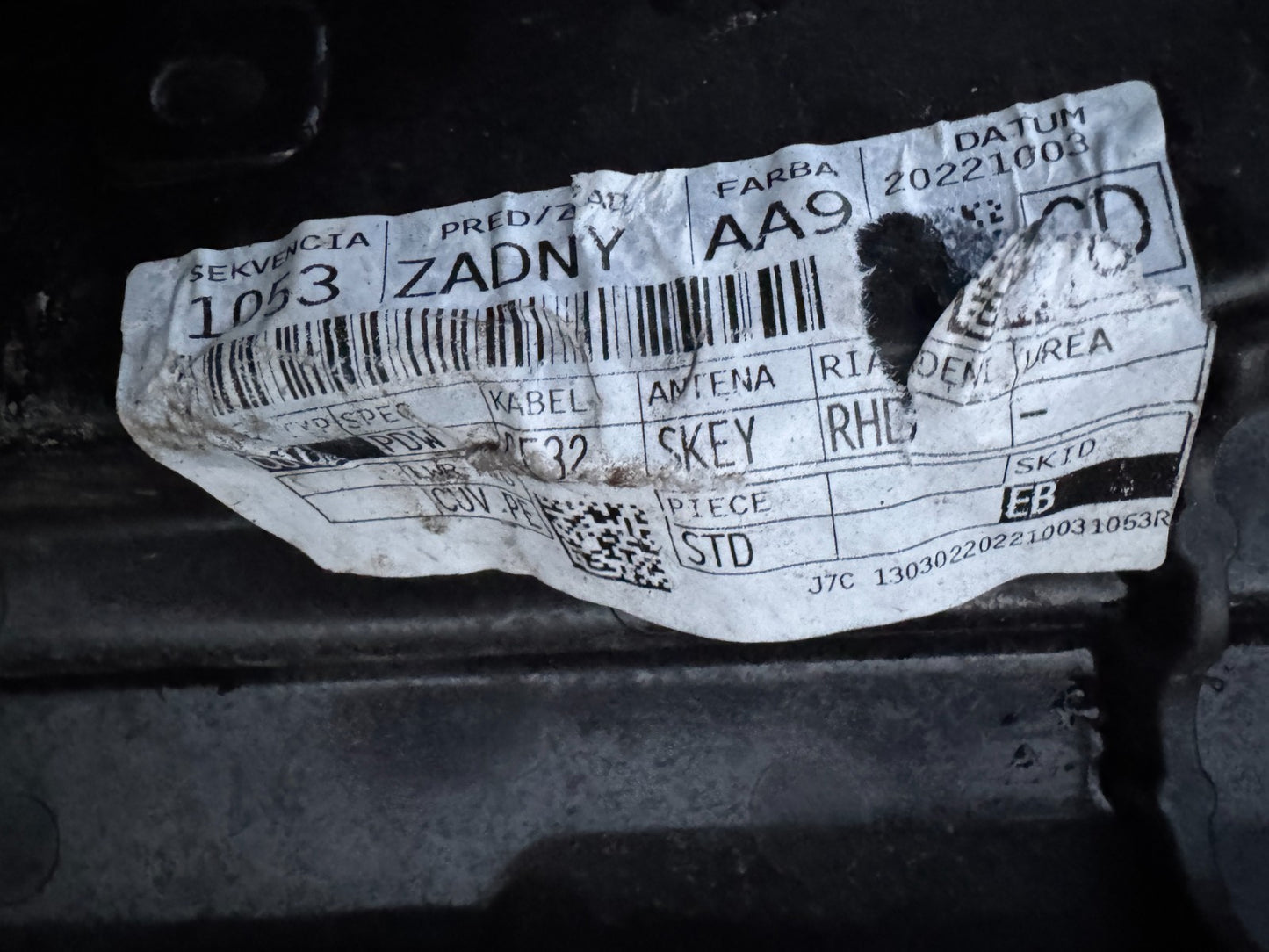 GENUINE KIA XCEED 2019-2023 REAR BUMPER REINFORCEMENT BAR, P/N 86631-J7CA0