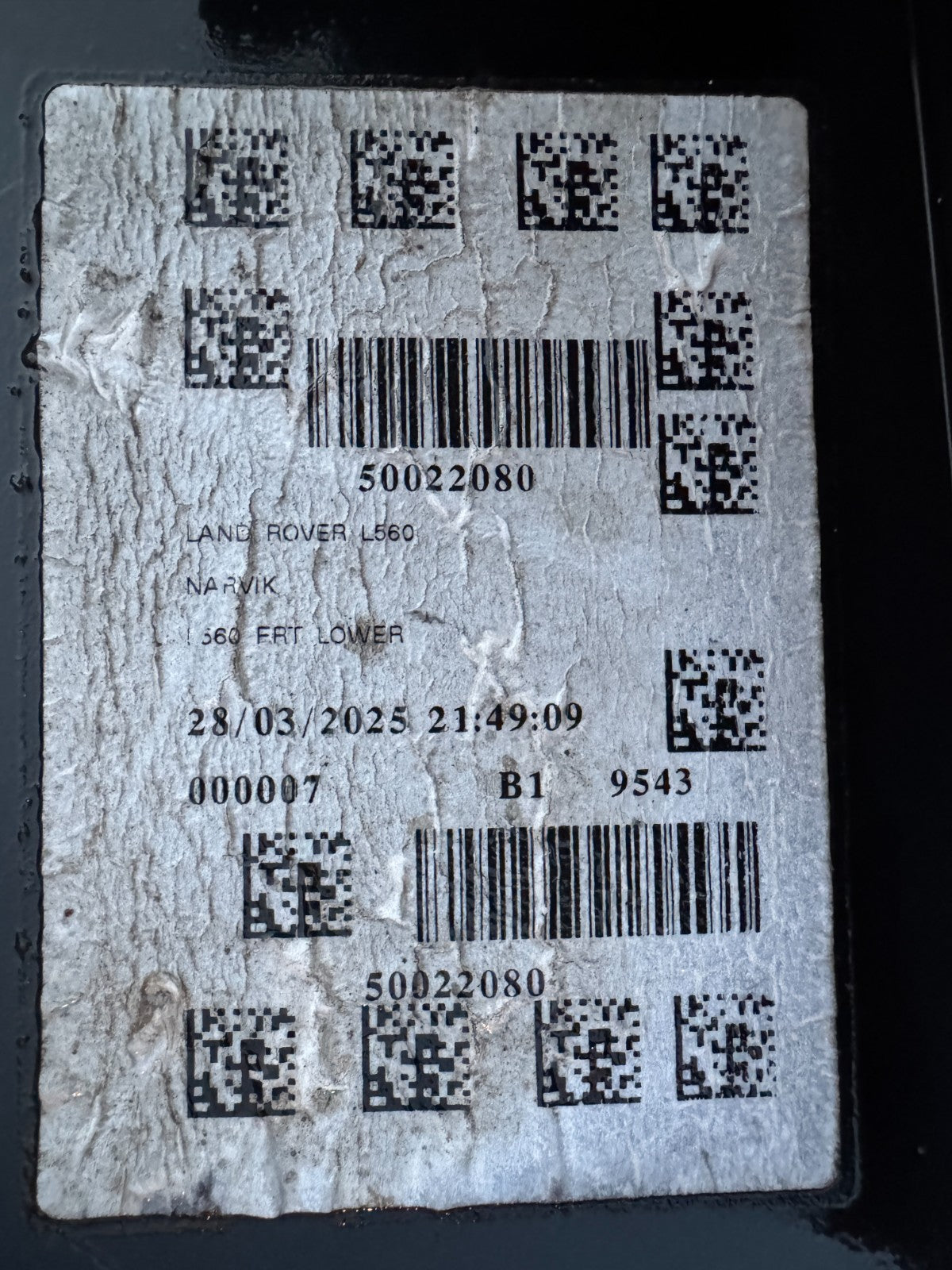 2025 GENUINE RANGE ROVER VELAR L560 FRONT BUMPER LOWER TRIM J8A217F775BC 2017 ON