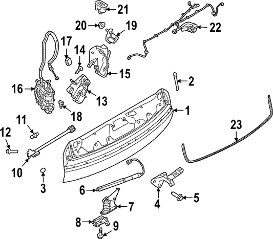 Genuine Range Rover 2022 onwards Lower RH Tailgate Actuator - LR164880