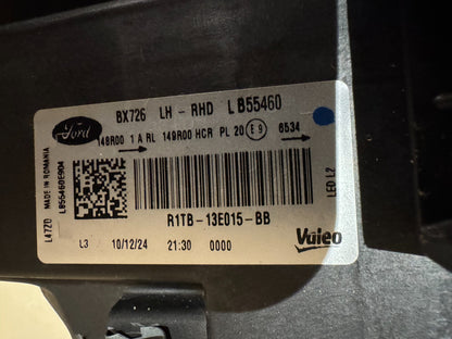 Genuine FORD PUMA LEFT LED HEADLIGHT R1TB-13E015-BB GENUINE 2024 2025 Damaged