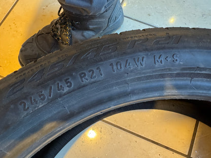 X1 245/45/21 Pirelli Scorpion Zero M+S LR Extra Load Tyre 5.5mm 245 45 21