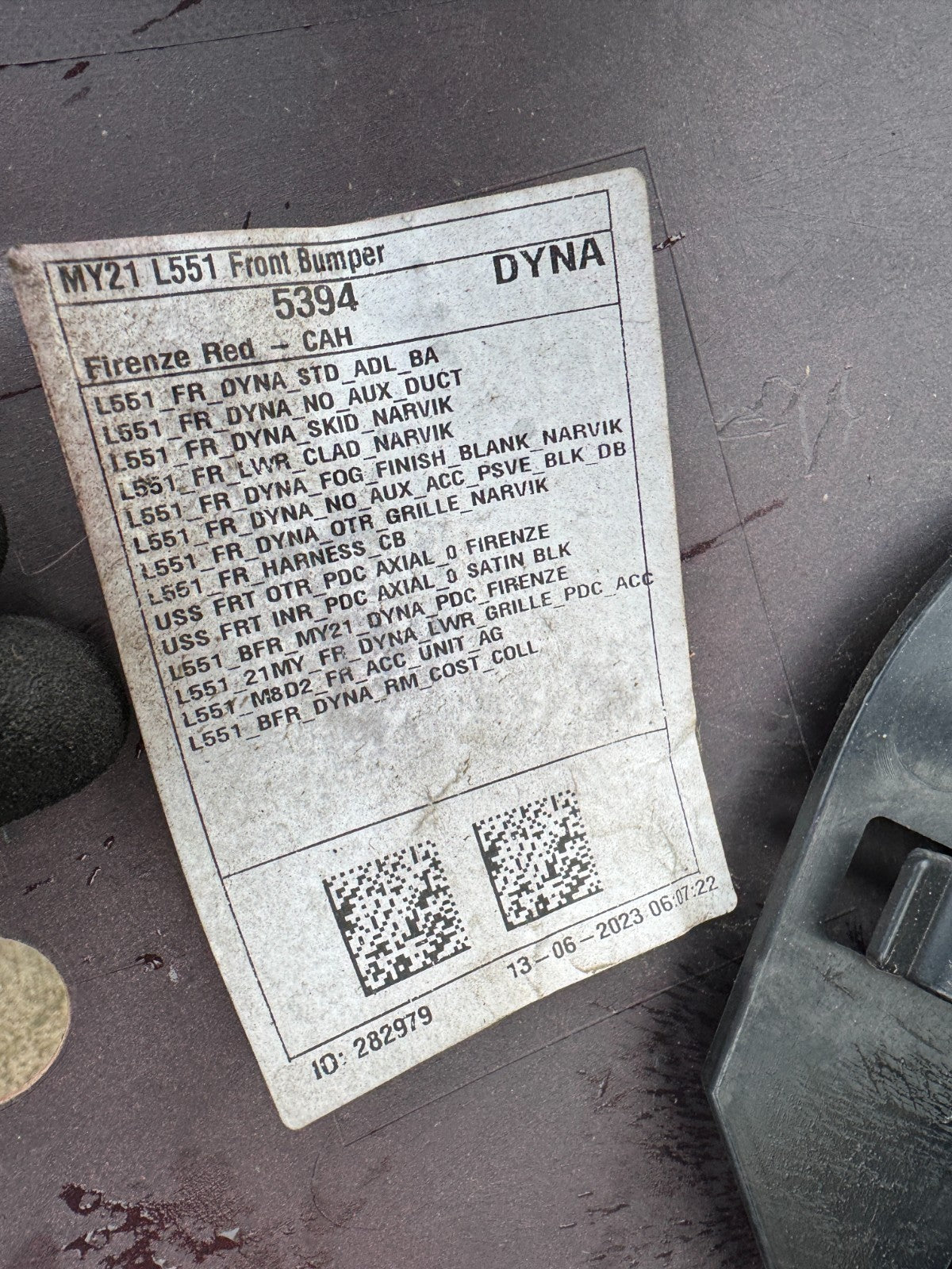 2023 LAND ROVER RANGE ROVER EVOQUE DYNAMIC L551 2019-ON FRONT BUMPER GENUINE