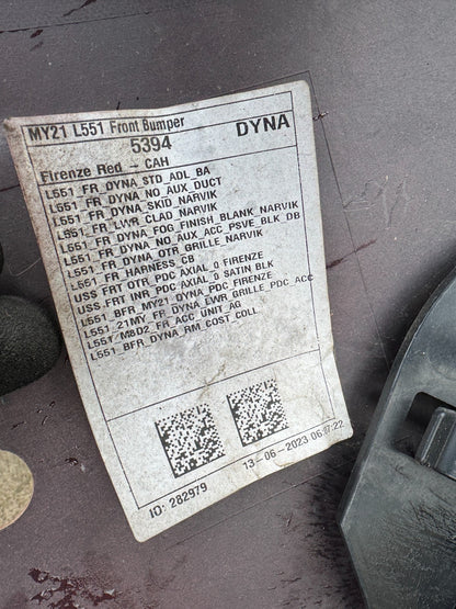 2023 LAND ROVER RANGE ROVER EVOQUE DYNAMIC L551 2019-ON FRONT BUMPER GENUINE