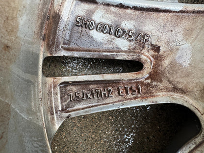 1x Genuine Volkswagen VW Golf MK8 R-Line 17” Alloy Wheel Rim 7.5Jx17 5H0601025AF