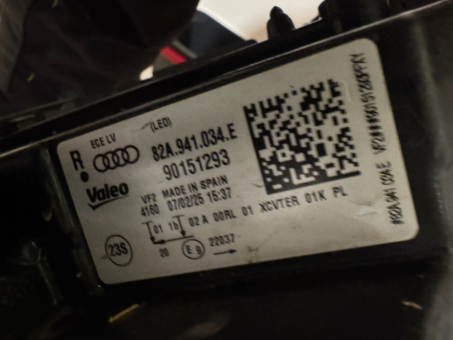 2025 AUDI A1 2018-2025 RIGHT SIDE LED HEADLIGHT 82A941034E (P23)