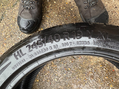 1x 245 40 19, CONTINENTAL ECO CONTACT 6, BMW, EX LOAD 4.5 MM 2022