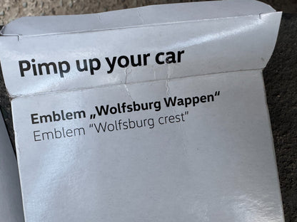 GENUINE VOLKSWAGEN WOLFSBURG EMBLEM DECORATIVE FILM SET BLACK 5C0064317ASXRW