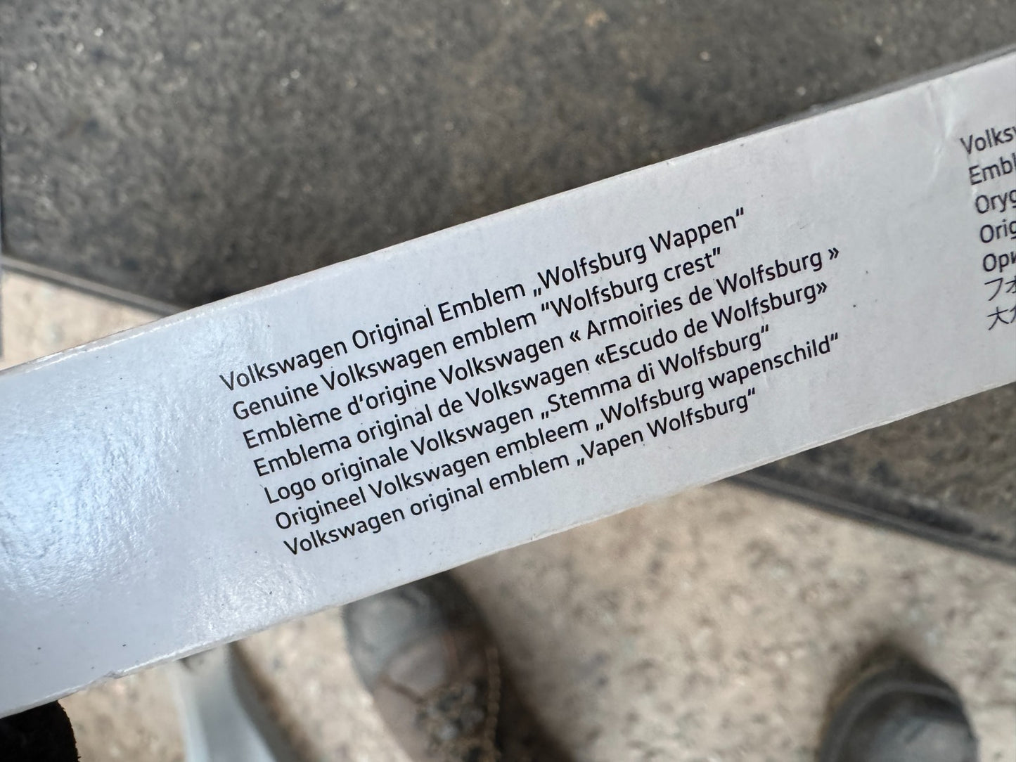 GENUINE VOLKSWAGEN WOLFSBURG EMBLEM DECORATIVE FILM SET BLACK 5C0064317ASXRW